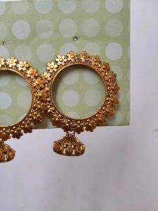 Golden Floral Jhumka