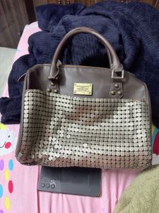 Stylish Metallic Accent Handbag