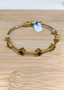 Minimal Black Clover Bracelet