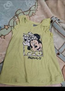 Cute Denim Like Rompers For Baby With Disney Tshir