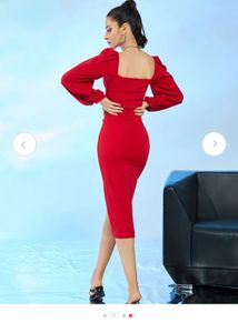 Urbanic Elegant Red Midi Dress - XS