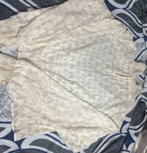 Elegant White Patterned Top