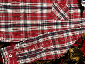 Red Plaid Casual Shirt