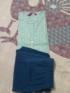Cotton Kurta And Pant Set