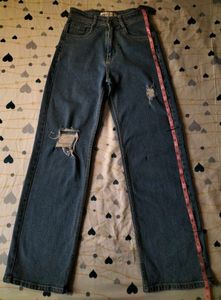 Ripped Wide Leg Jeans