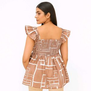 Geometric Print Top