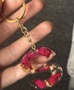 Custom Resin Initial Keychain