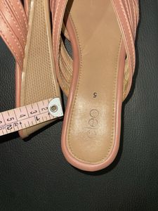 Khadims Textured Wedge Heel Mules