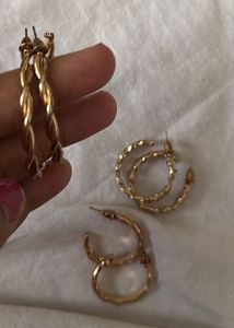 Gold Hoop Earring Set
