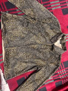 Animal Print Zip-Up Jacket