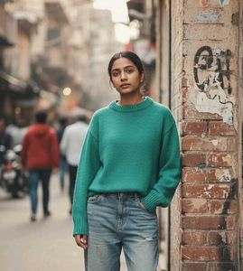 Green Knit Pullover