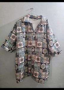 Imported Surplus Shirt Printed Drop shoulder