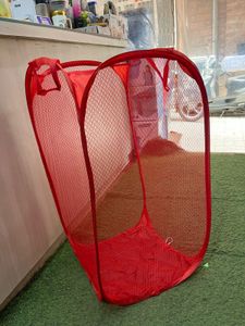 Net Foldable Laundry Basket (1 Piece)