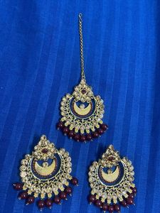 Earings With Maang Tikka