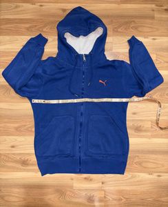 Puma Blue Zip-Up Hoodie