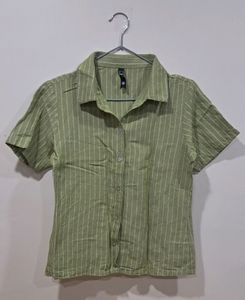 Westside Stripped Green Shrug /Shirt