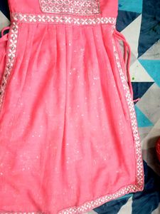 Pink Embellished Girls&#39; Dress