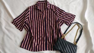 Striped Blouse with bag