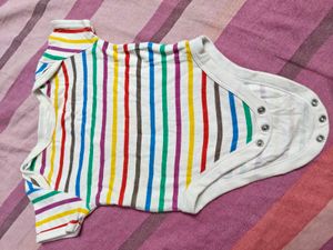 Rainbow Stripe Baby Bodysuit