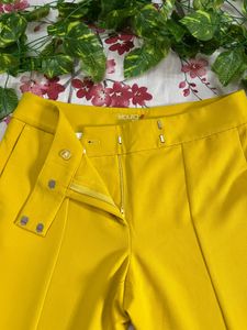 Women’s Yellow High-Waisted Trousers