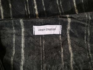 Stylish Black Striped Sleeveless