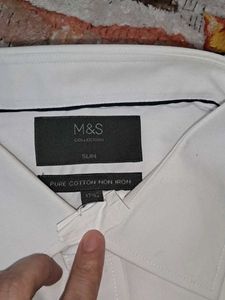 M&amp;S White Formal Shirt
