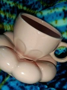 Pink Flower Cup and Saucer