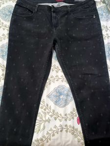 D.J.B Black Patterned Jeans