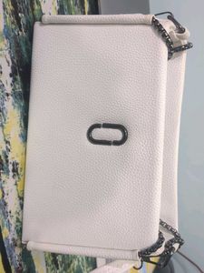 White Chain Detail Bag