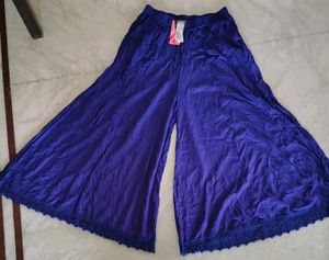 Royal Blue Sharara /Plazo New With Tag 2 Pockets