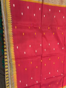 💯 Pure Silk Kanchipuram Saree - Red