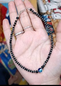 925 Pure Silver 1 Evil eye Bead Anklet (1 Piece)