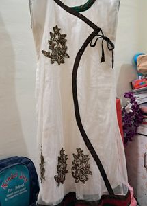 White Net Design  Kurti
