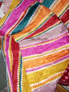 silk dupatta multicolor