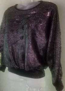 vintage feather sequins jumper sweater pullover