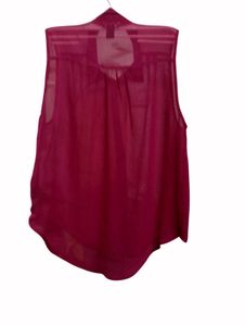 H&M Tank Top  Sheer Button-up Sleeveless S
