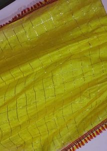 Yellow Checkered Dupatta