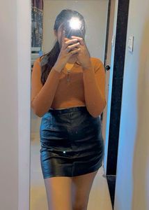 Brown Full Sleeve Crop Top!