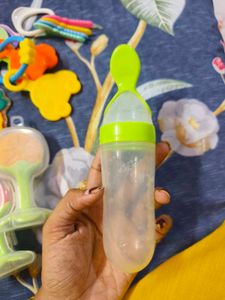 Baby teethera and bottle