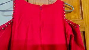 Red Long Gown(Size&#34;XS&#34;)