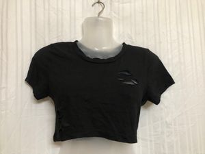 Black Stylish Crop Top