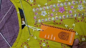 Yellow Printed Kurti