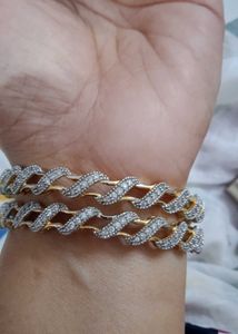 Gold &amp; Crystal Bangle Set