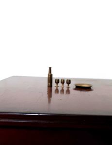 Vintage Brass Miniature Wine Set