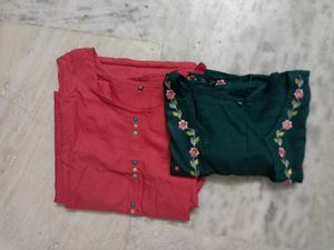 Peach Colour Dress With Coat
