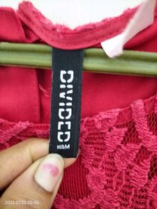 H&amp;M Lace Red Dress