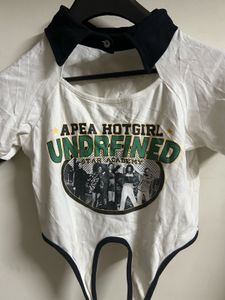 Graphic Print Crop Top