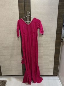 Beautiful fuschia Anarkali Set
