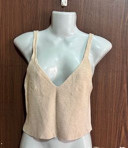 Cream Knit Tank Top