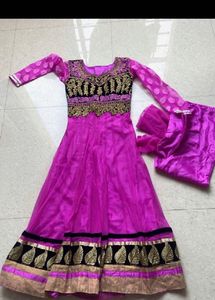 Pink Embroidered Anarkali Suit